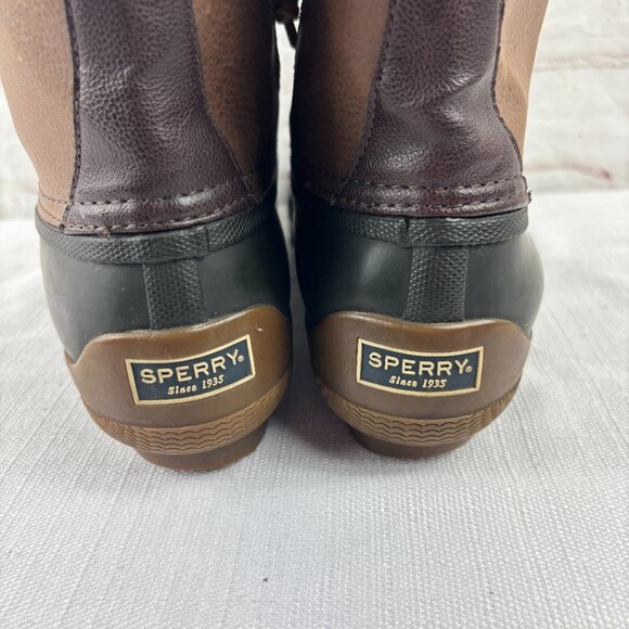 Sperry Women's 8.5 Brown Leather Syren Gulf Waterproof Rain Duck Boots - Picture 9 of 12